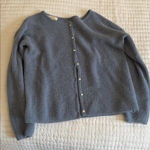 Sézane Gaspard Cardigan in Vintage Blue